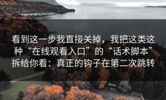 看到这一步我直接关掉，我把这类这种“在线观看入口”的“话术脚本”拆给你看：真正的钩子在第二次跳转