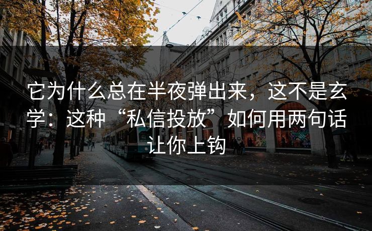 它为什么总在半夜弹出来，这不是玄学：这种“私信投放”如何用两句话让你上钩